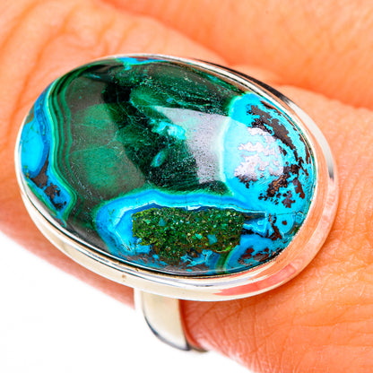 Malachite In Chrysocolla Rings handcrafted by Ana Silver Co - RING125910