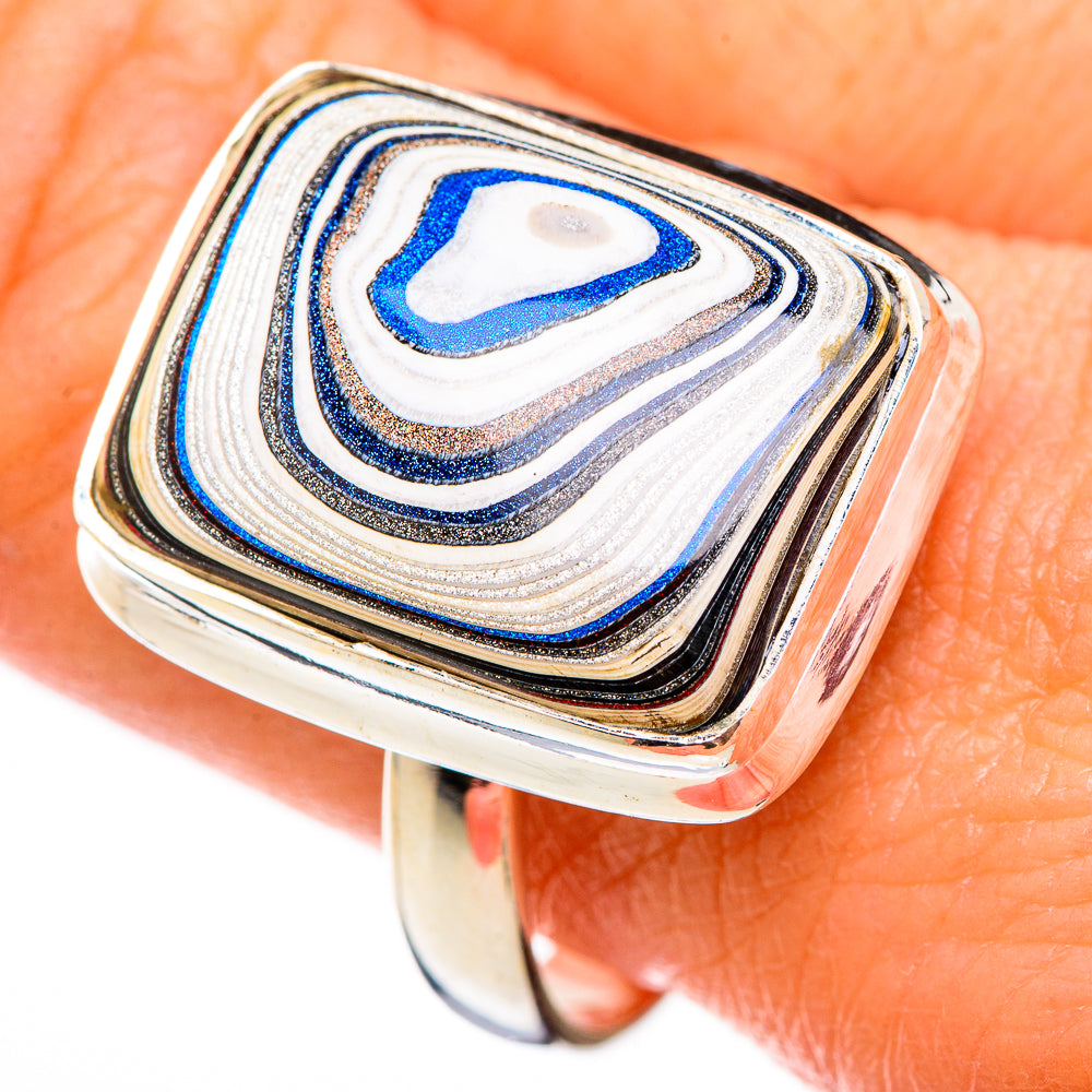 Fordite Rings handcrafted by Ana Silver Co - RING125914