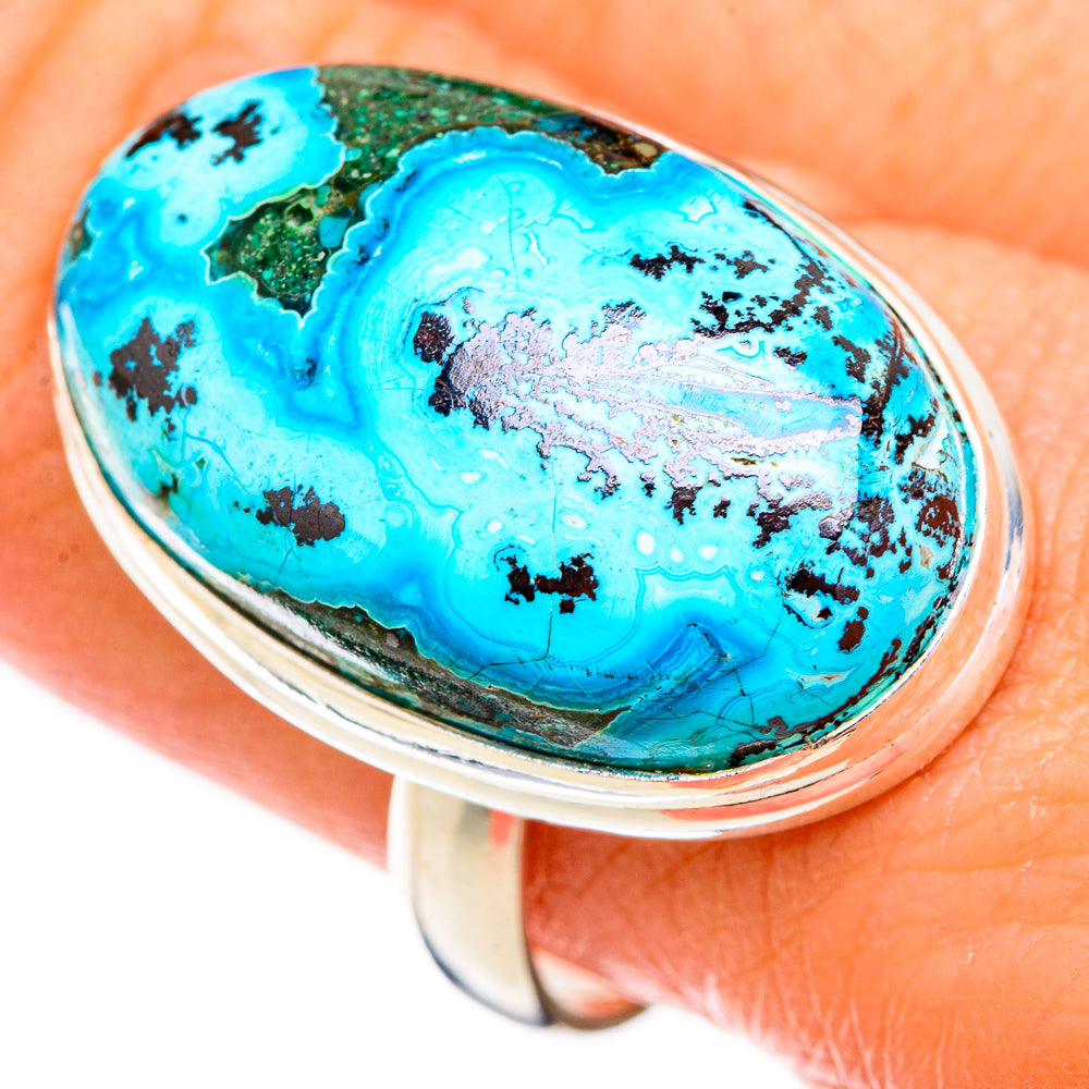 Malachite In Chrysocolla Rings handcrafted by Ana Silver Co - RING125920