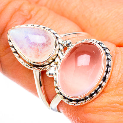 Rose Quartz Rings handcrafted by Ana Silver Co - RING125925