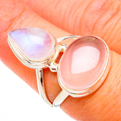 Rose Quartz Rings handcrafted by Ana Silver Co - RING125926