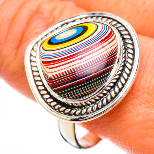 Fordite Rings handcrafted by Ana Silver Co - RING125934