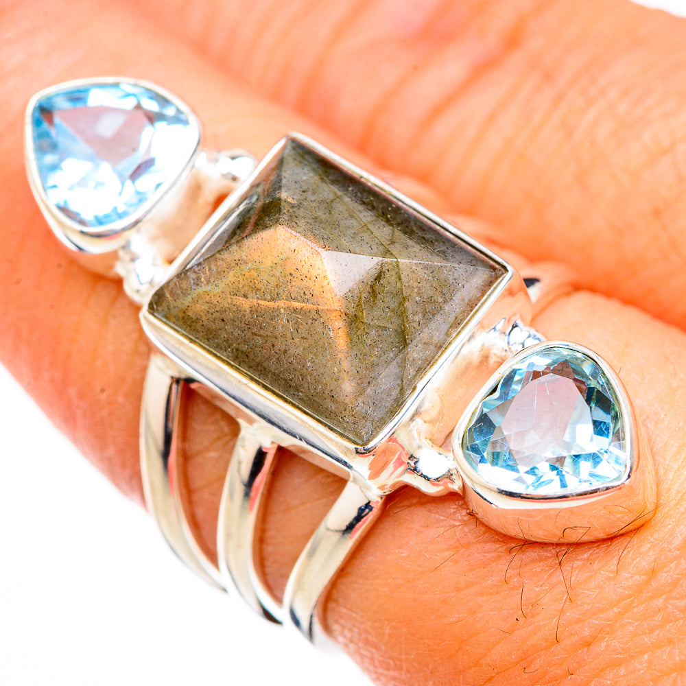 Labradorite Rings handcrafted by Ana Silver Co - RING125939