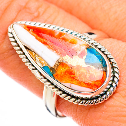 Spiny Oyster Turquoise Rings handcrafted by Ana Silver Co - RING125940
