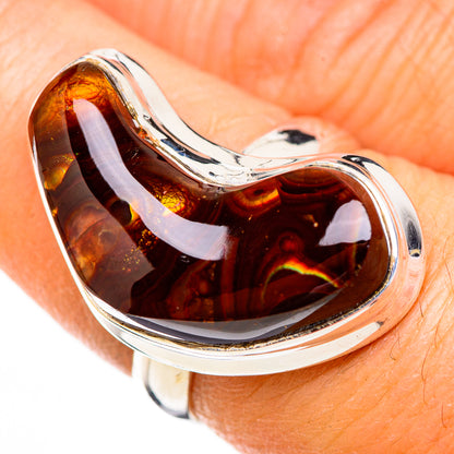 Mexican Fire Agate Rings handcrafted by Ana Silver Co - RING125948