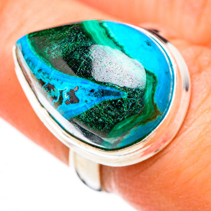 Malachite In Chrysocolla Rings handcrafted by Ana Silver Co - RING125957