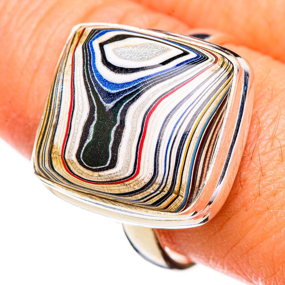 Fordite Rings handcrafted by Ana Silver Co - RING125958