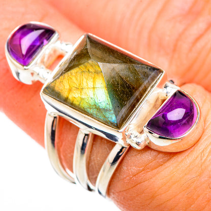 Labradorite Rings handcrafted by Ana Silver Co - RING125959