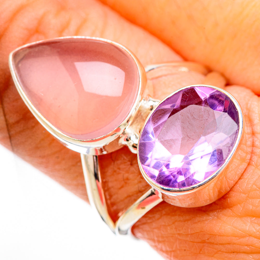 Rose Quartz Rings handcrafted by Ana Silver Co - RING125963