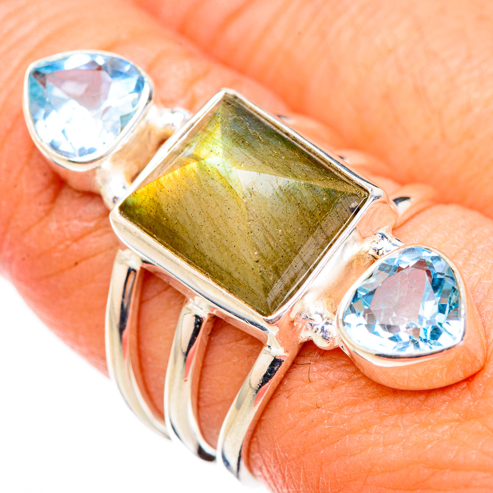 Labradorite Rings handcrafted by Ana Silver Co - RING125964