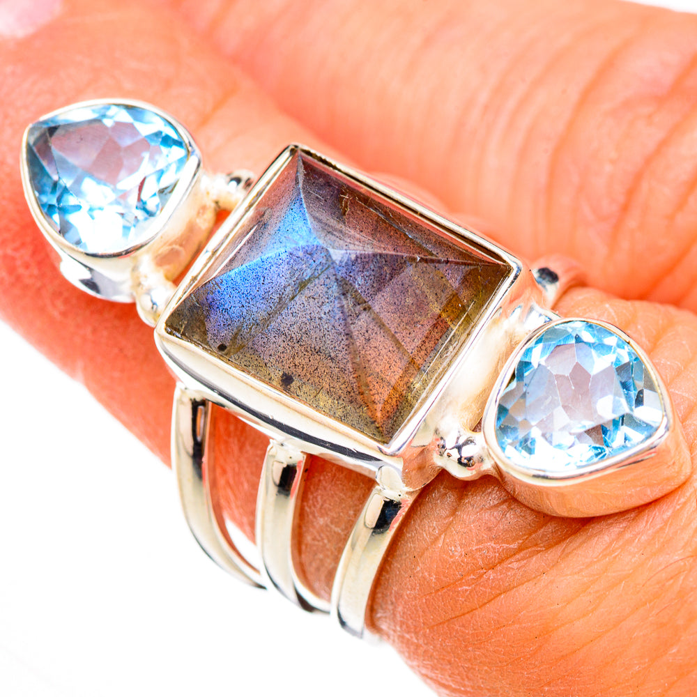 Labradorite Rings handcrafted by Ana Silver Co - RING125967