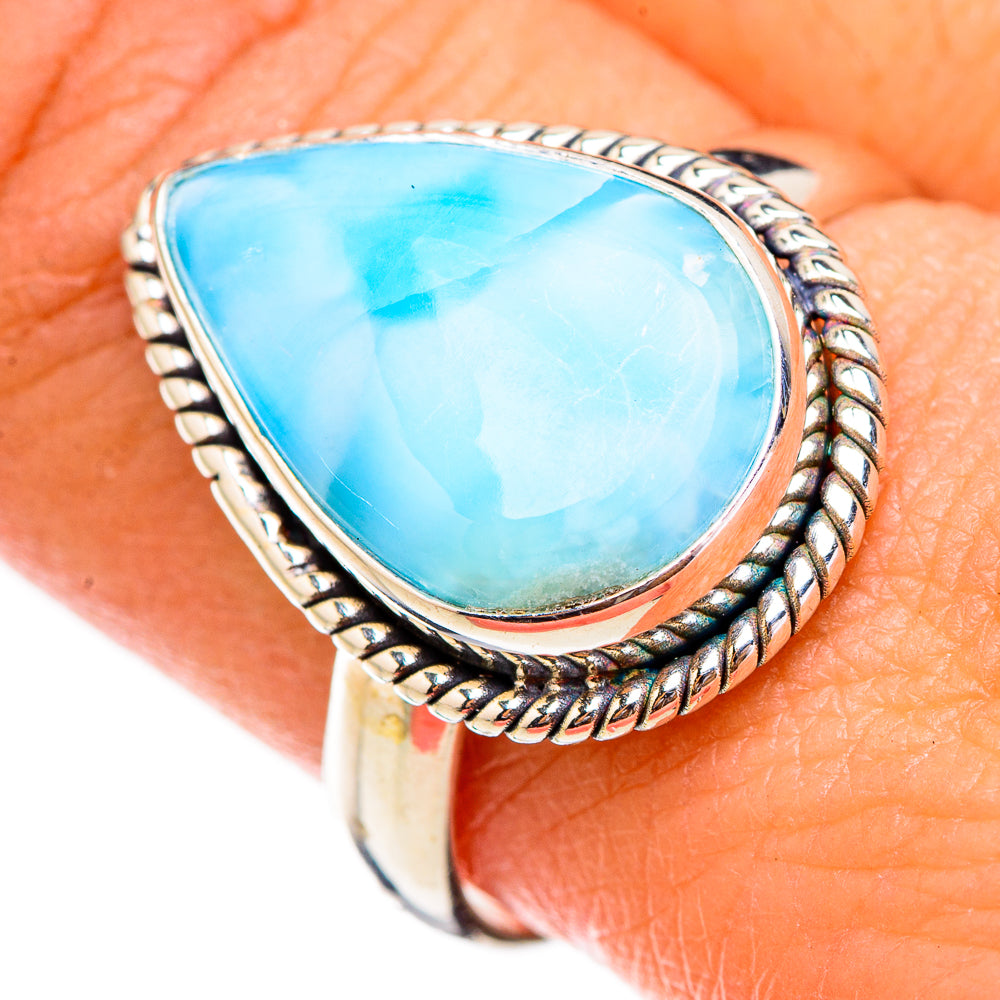 Larimar Rings handcrafted by Ana Silver Co - RING125975