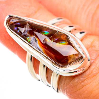 Mexican Fire Agate Rings handcrafted by Ana Silver Co - RING125977