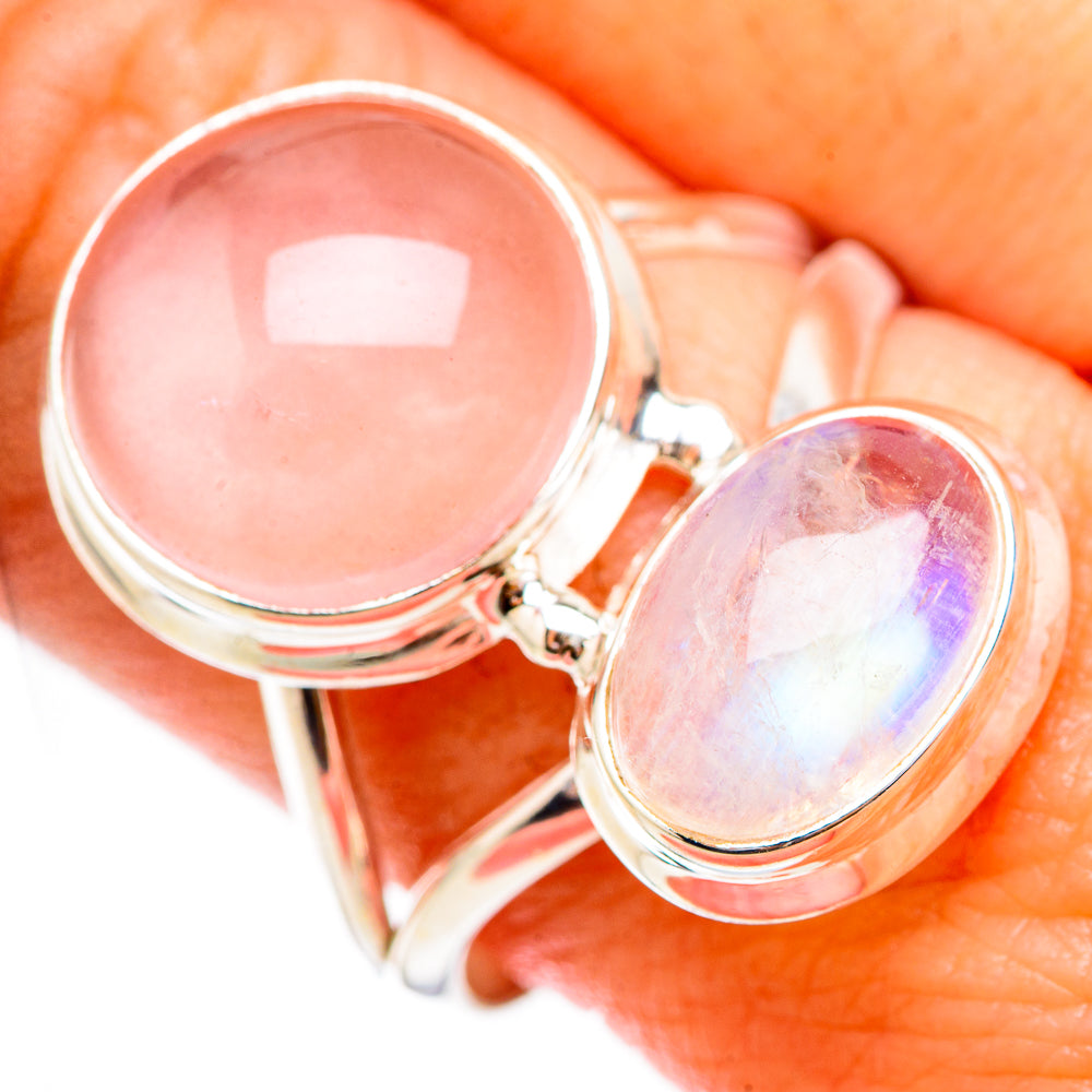 Rose Quartz Rings handcrafted by Ana Silver Co - RING125979