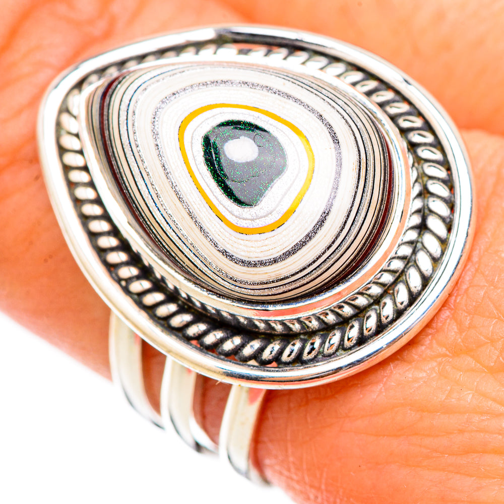 Fordite Rings handcrafted by Ana Silver Co - RING125985
