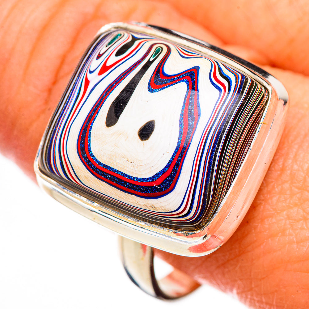 Fordite Rings handcrafted by Ana Silver Co - RING125990
