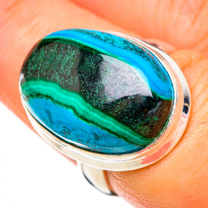 Malachite In Chrysocolla Rings handcrafted by Ana Silver Co - RING125994