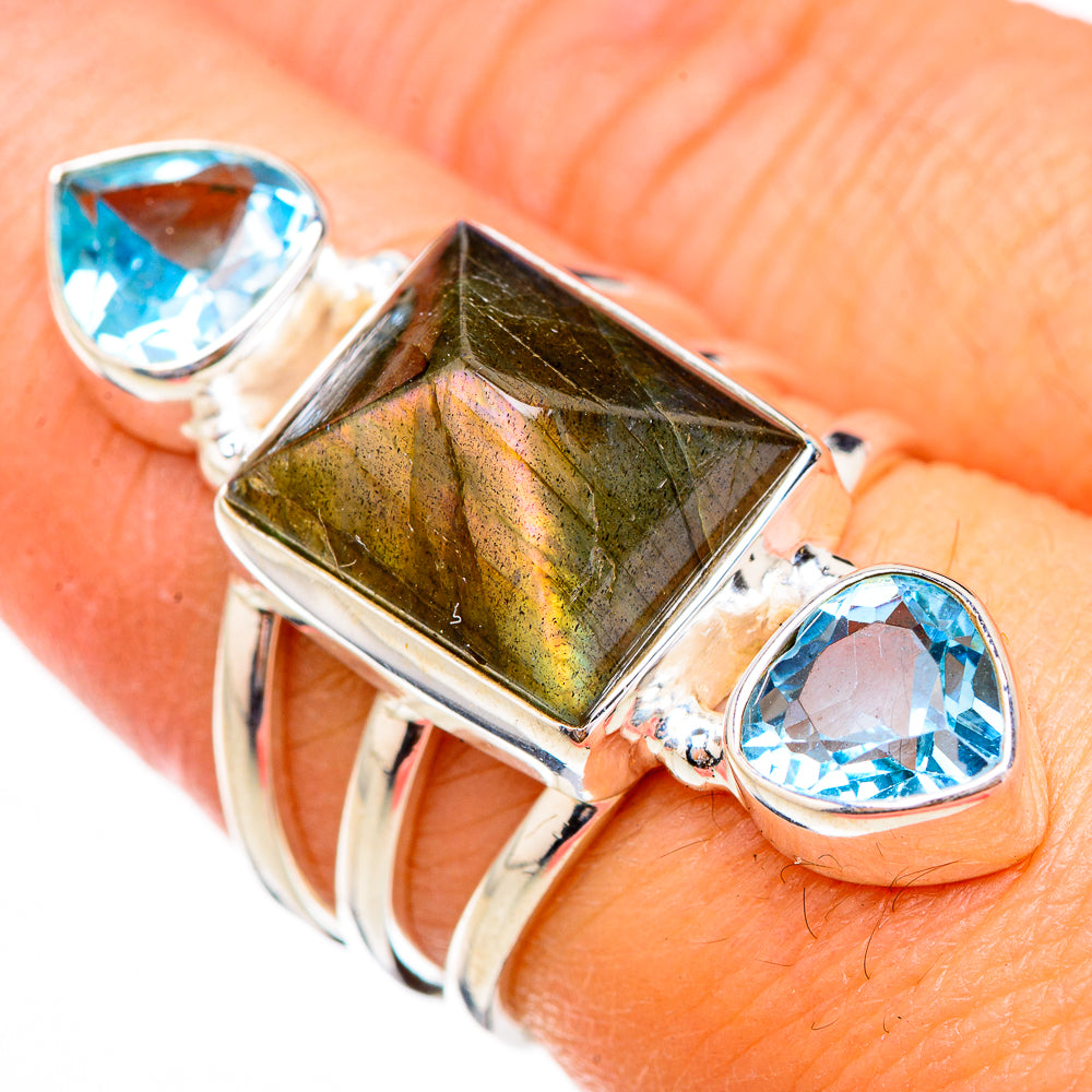 Labradorite Rings handcrafted by Ana Silver Co - RING125995