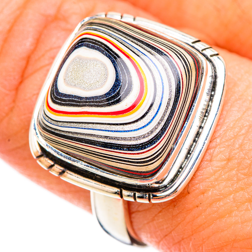Fordite Rings handcrafted by Ana Silver Co - RING125996