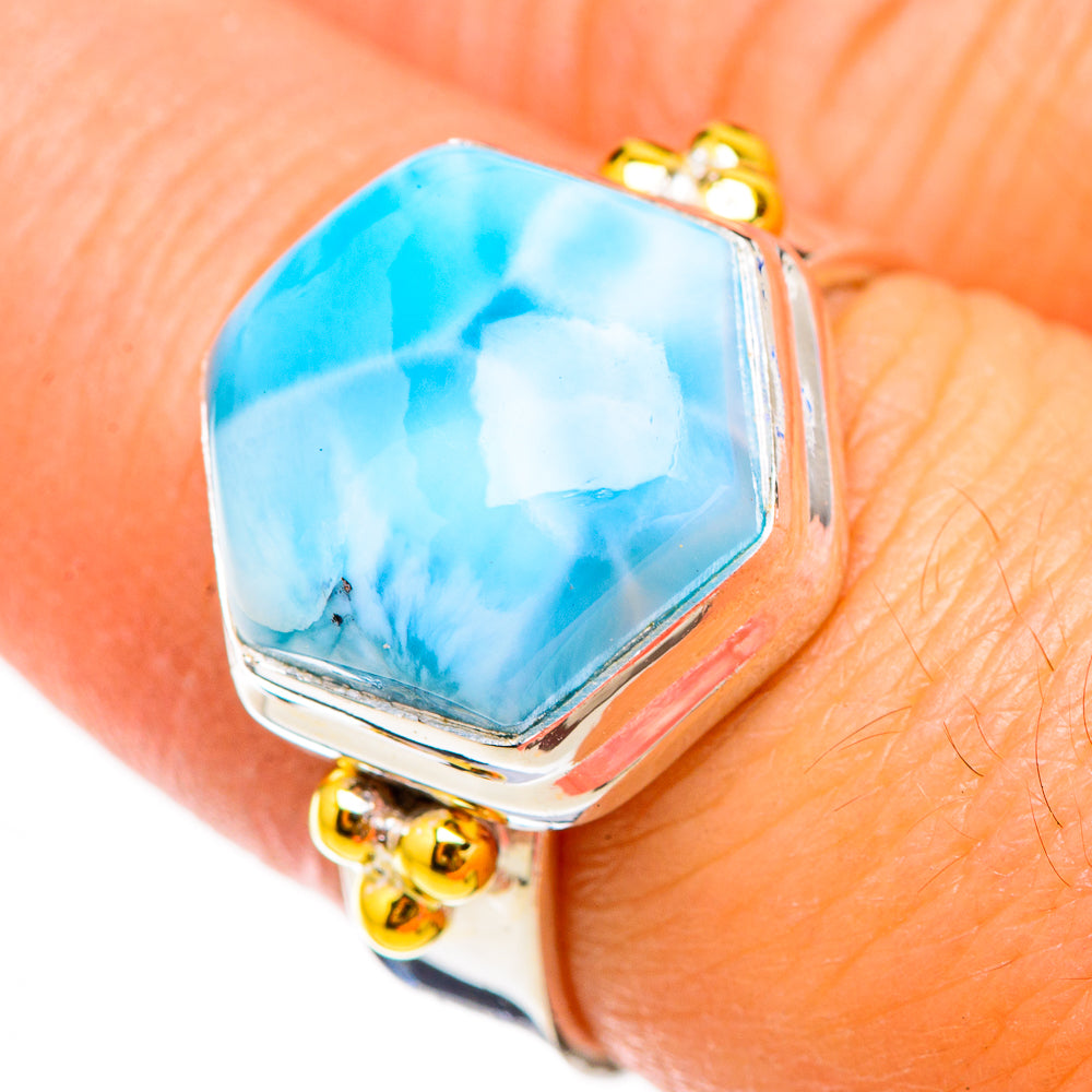 Larimar Rings handcrafted by Ana Silver Co - RING125999