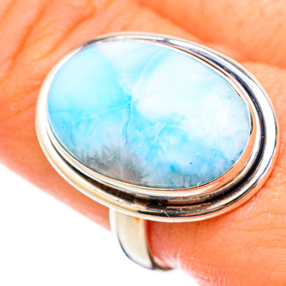 Larimar Rings handcrafted by Ana Silver Co - RING126001