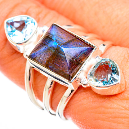 Labradorite Rings handcrafted by Ana Silver Co - RING126003