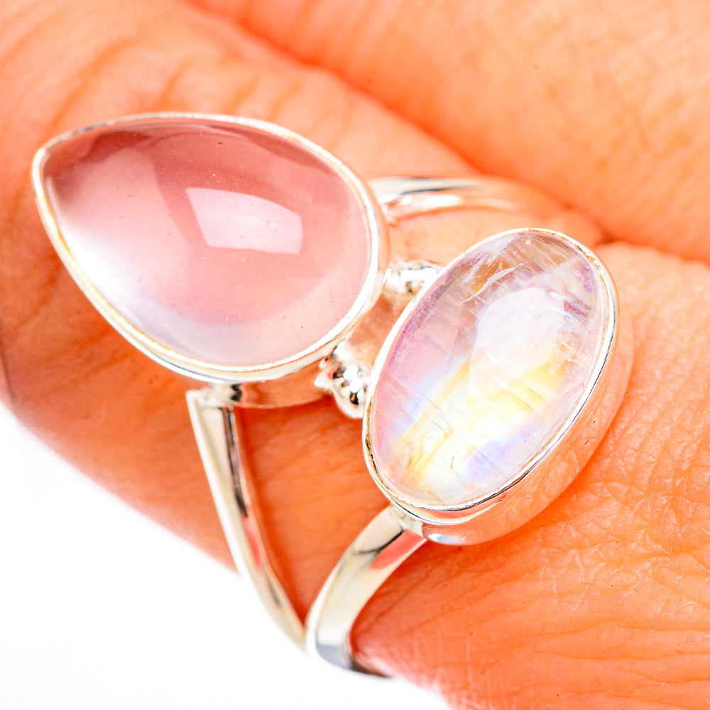 Rose Quartz Rings handcrafted by Ana Silver Co - RING126009
