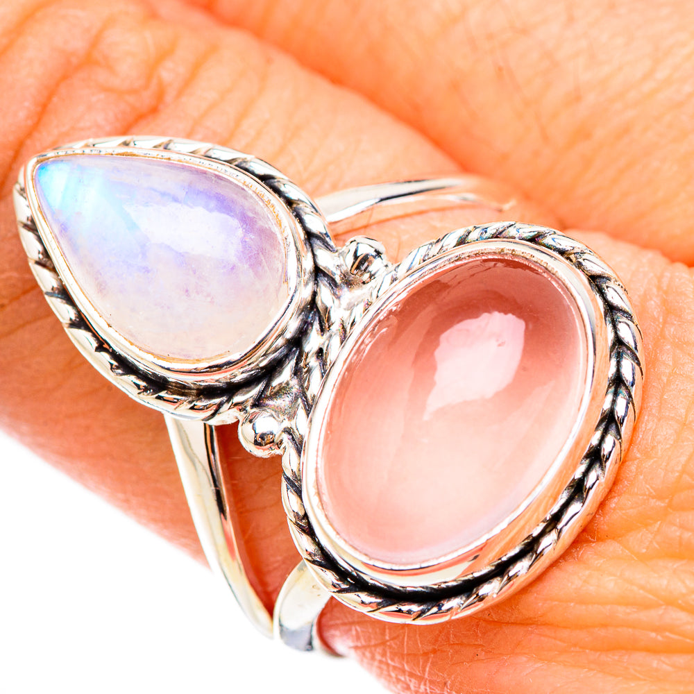 Rose Quartz Rings handcrafted by Ana Silver Co - RING126010