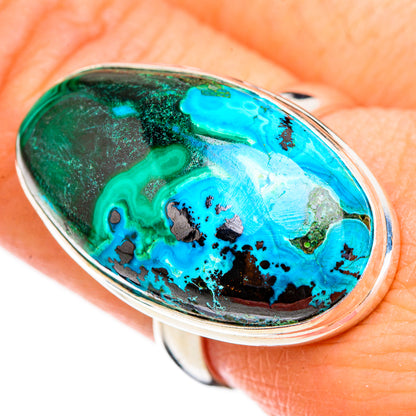 Malachite In Chrysocolla Rings handcrafted by Ana Silver Co - RING126023