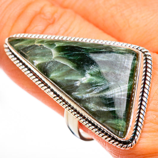 Seraphinite Rings handcrafted by Ana Silver Co - RING126032