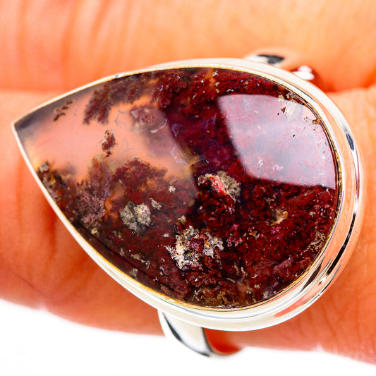 Indonesian Plume Agate Rings handcrafted by Ana Silver Co - RING126033