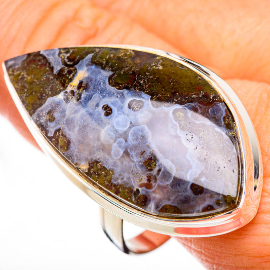 Indonesian Plume Agate Rings handcrafted by Ana Silver Co - RING126035