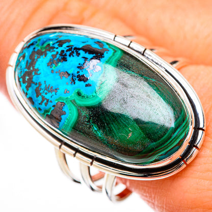 Malachite In Chrysocolla Rings handcrafted by Ana Silver Co - RING126048