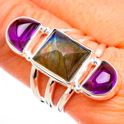 Labradorite Rings handcrafted by Ana Silver Co - RING126050