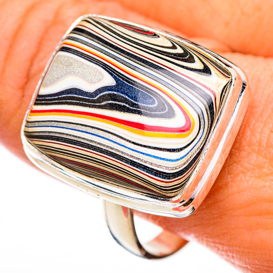 Fordite Rings handcrafted by Ana Silver Co - RING126071