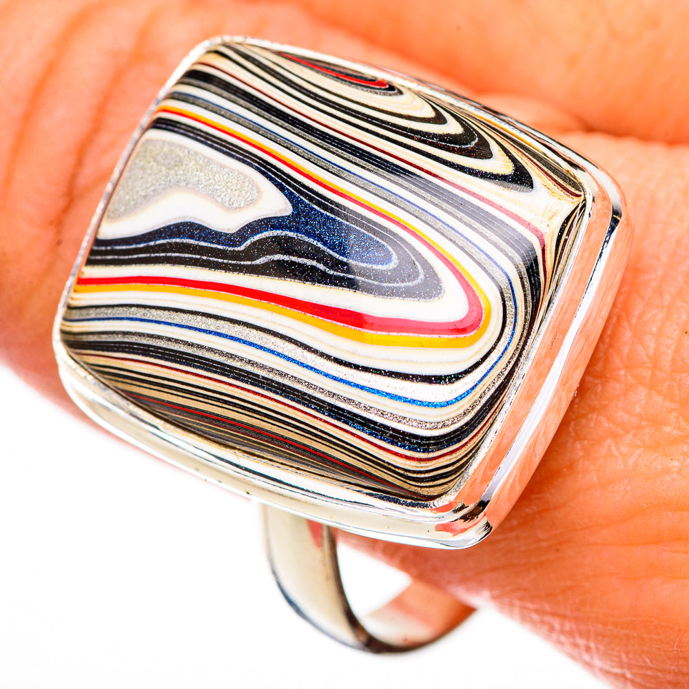 Fordite Rings handcrafted by Ana Silver Co - RING126071