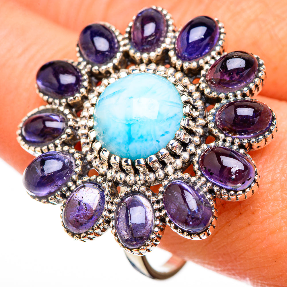 Larimar Rings handcrafted by Ana Silver Co - RING126072