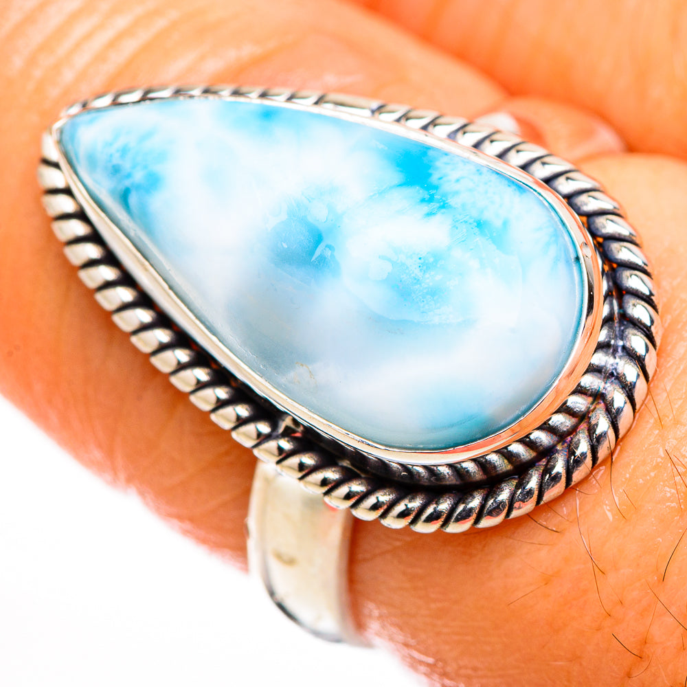 Larimar Rings handcrafted by Ana Silver Co - RING126074