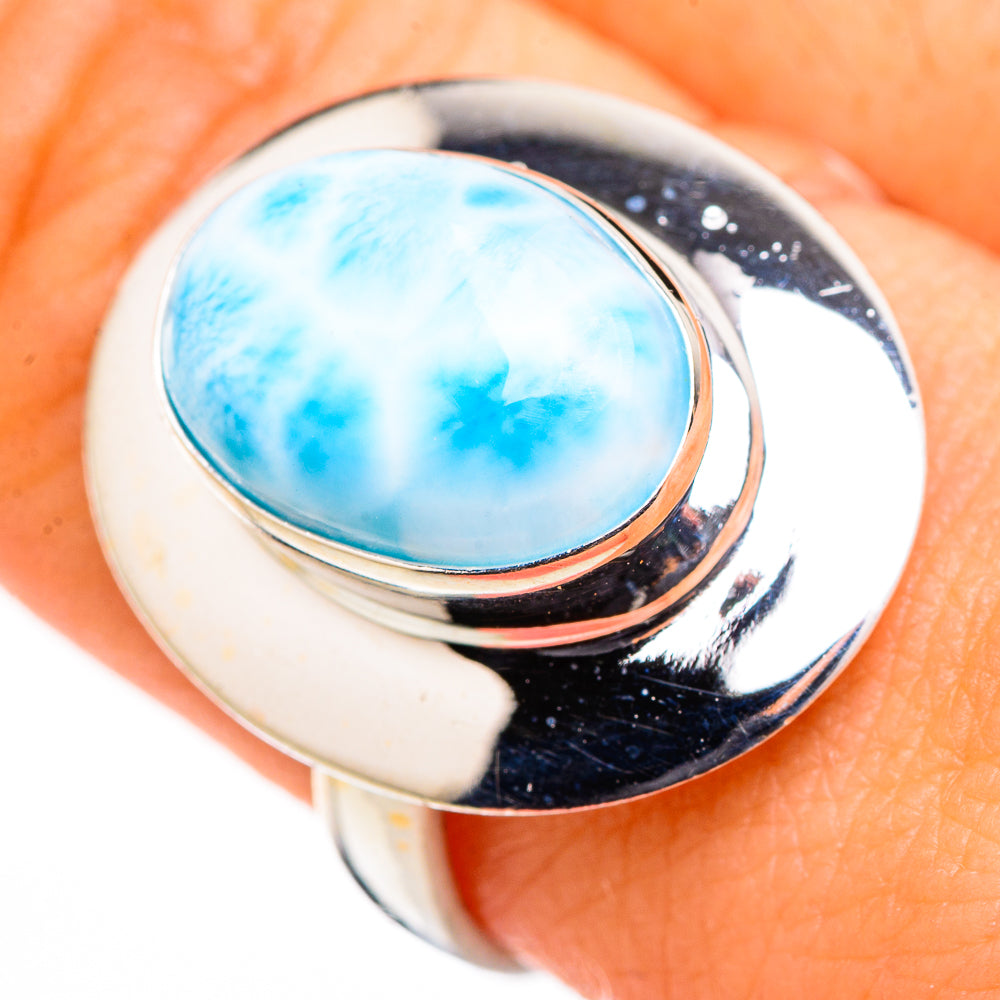 Larimar Rings handcrafted by Ana Silver Co - RING126075