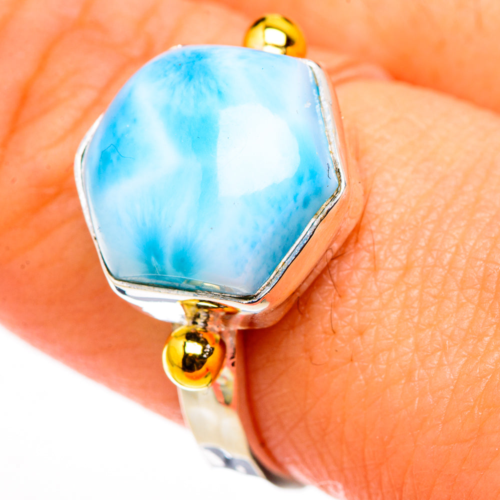 Larimar Rings handcrafted by Ana Silver Co - RING126079