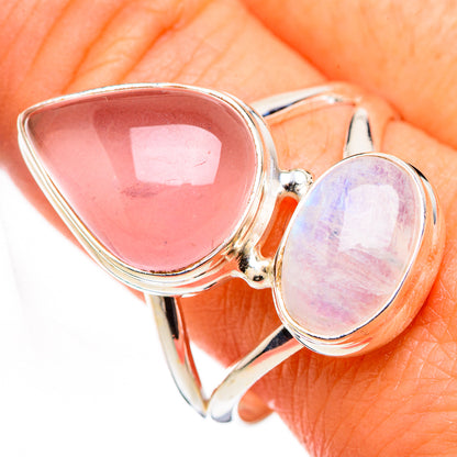 Rose Quartz Rings handcrafted by Ana Silver Co - RING126082