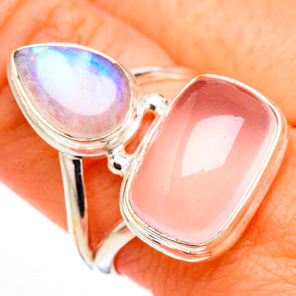 Rose Quartz Rings handcrafted by Ana Silver Co - RING126083