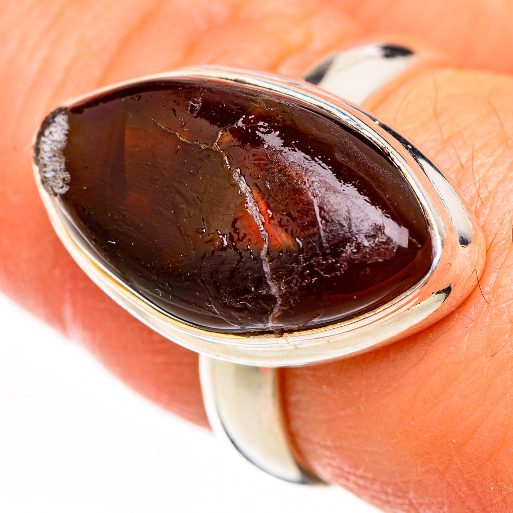 Mexican Fire Agate Rings handcrafted by Ana Silver Co - RING126096