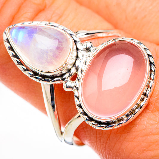 Rose Quartz Rings handcrafted by Ana Silver Co - RING126098