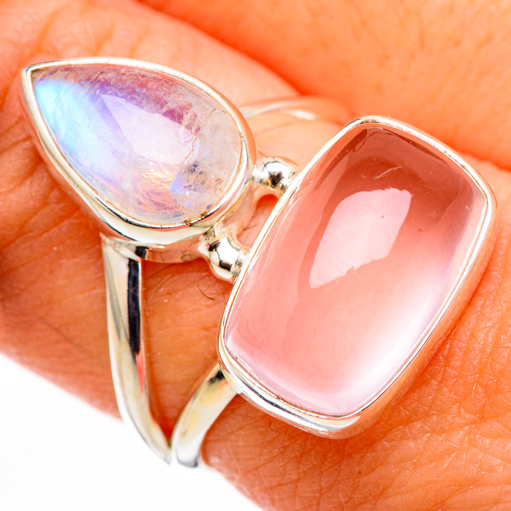 Rose Quartz Rings handcrafted by Ana Silver Co - RING126099