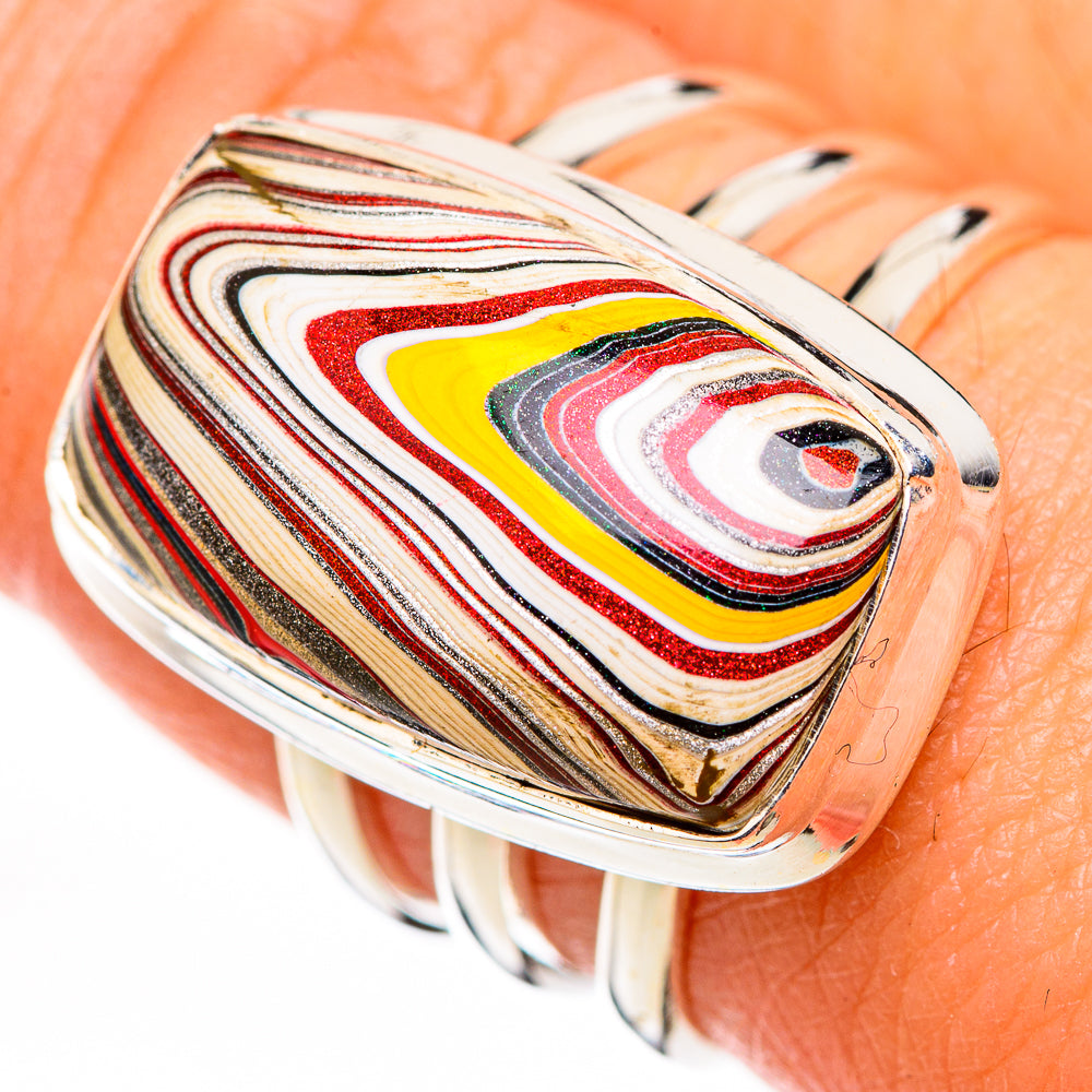 Fordite Rings handcrafted by Ana Silver Co - RING126107