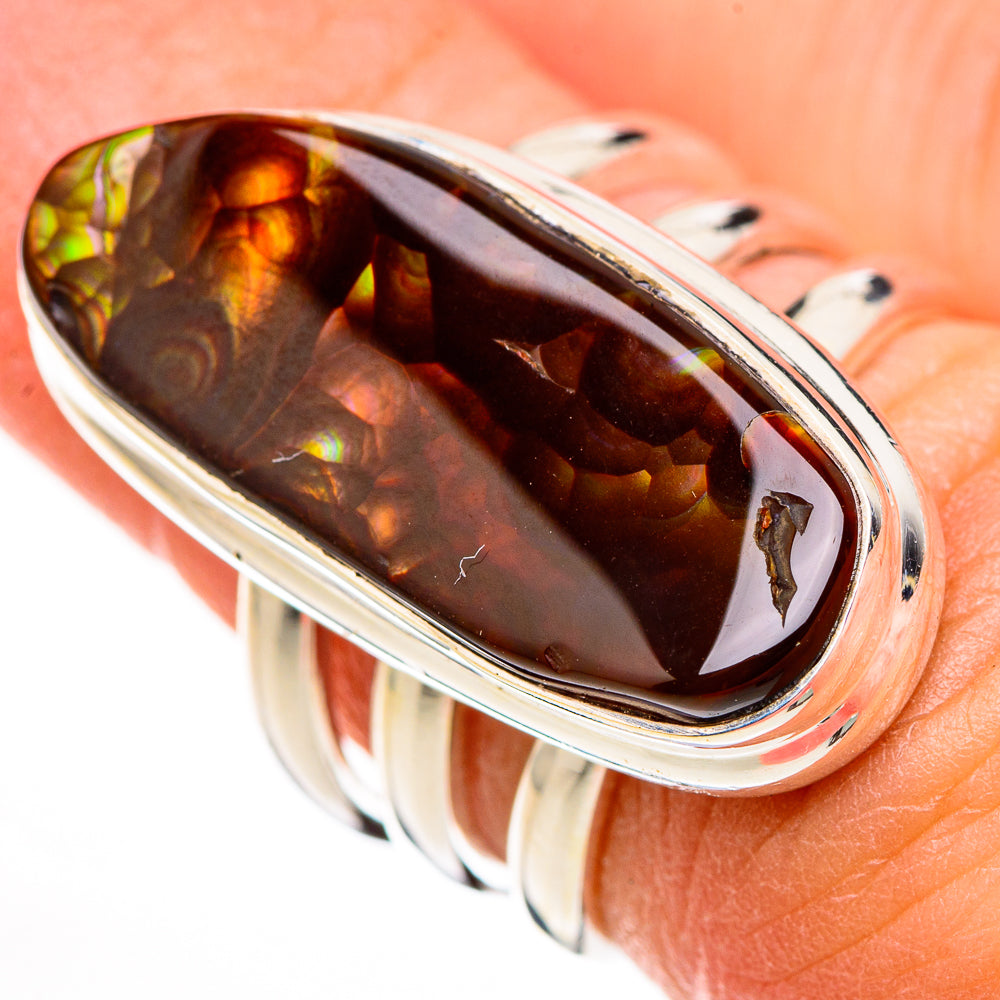 Mexican Fire Agate Rings handcrafted by Ana Silver Co - RING126117
