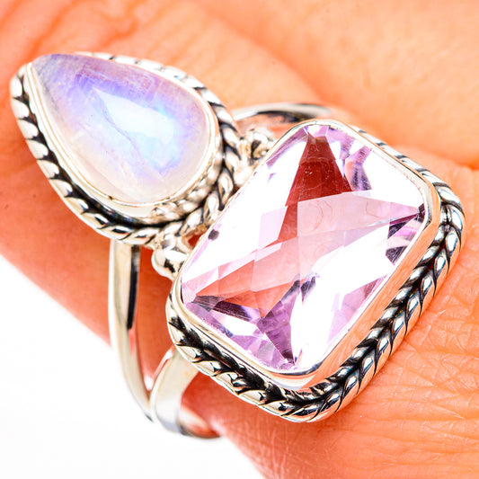 Pink Amethyst Rings handcrafted by Ana Silver Co - RING126120