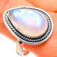 Rainbow Moonstone Rings handcrafted by Ana Silver Co - RING126123