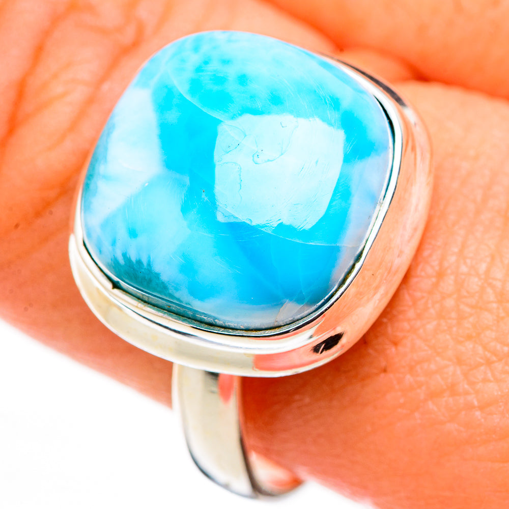 Larimar Rings handcrafted by Ana Silver Co - RING126125